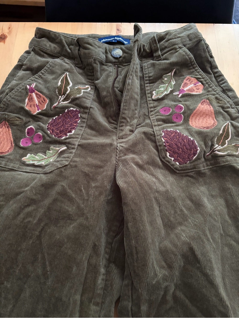 Princess Highway Olive Green Corduroy Pants - Picture 2 of 3